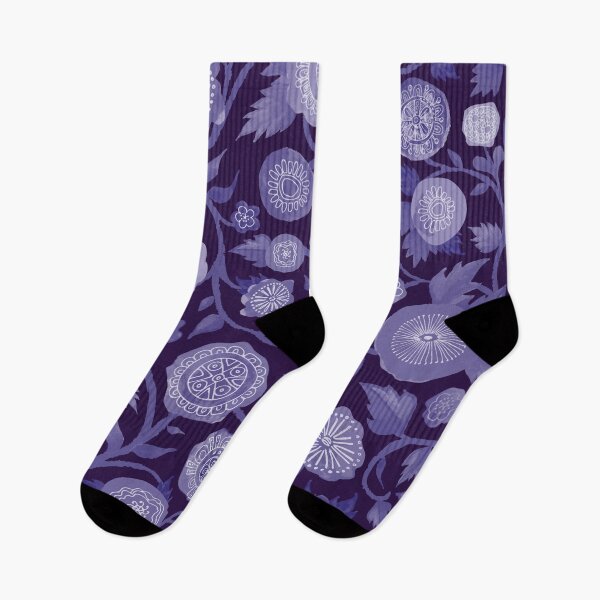 Item preview, Flower Power hand painted watercolor purple flowers designed and sold by Goddessart.