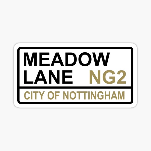 Item preview, Notts County Meadow Lane Iconic Street Sign designed and sold by DelfDesign.