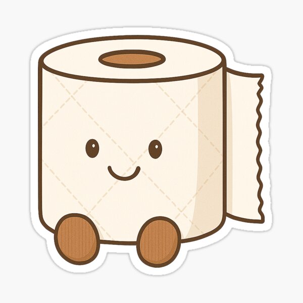 Item preview, Happy toilet paper designed and sold by basecampvector.