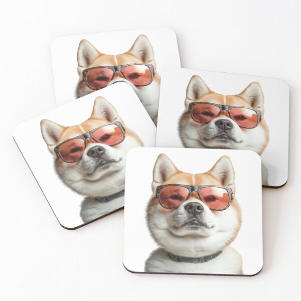 Item preview, Funny cool Akita Dog wearing sunglasses designed and sold by LazyOwlStore.