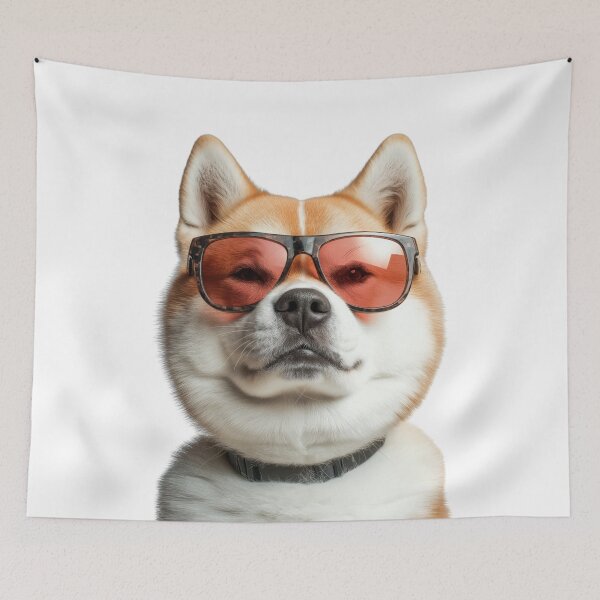 Item preview, Funny cool Akita Dog wearing sunglasses designed and sold by LazyOwlStore.