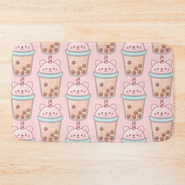 Item preview, Cute Little Cat Boba Pearl Bubble Milk Tea designed and sold by nuchz.