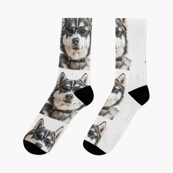 Item preview, Funny cool Alaskan Malamute Dog wearing sunglasses designed and sold by LazyOwlStore.