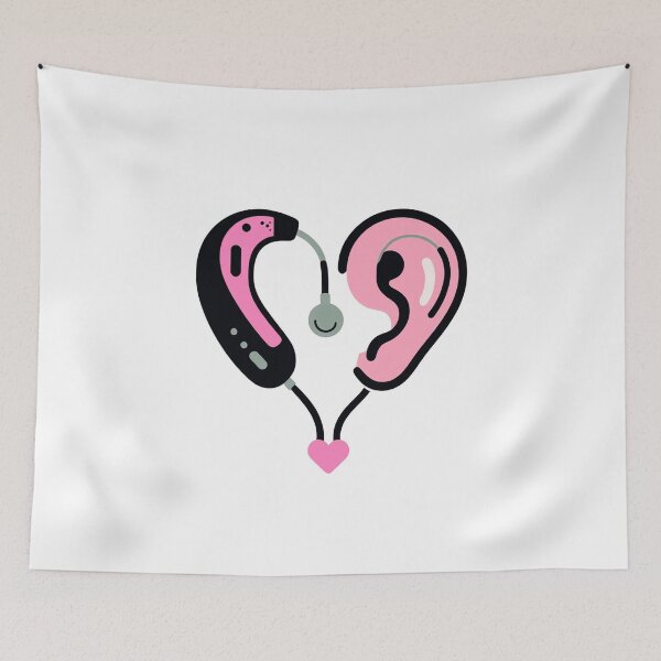 Item preview, Hearing Aid Heart with Ear designed and sold by queenzoid.