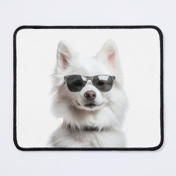 Item preview, Funny cool American Eskimo Dog wearing sunglasses designed and sold by LazyOwlStore.