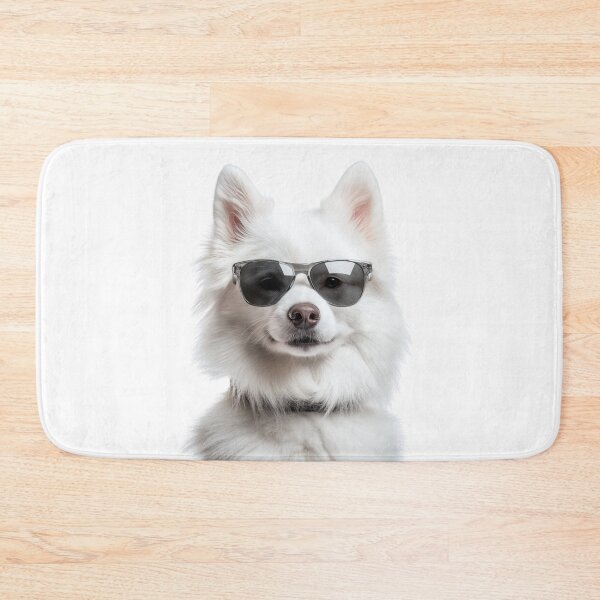 Item preview, Funny cool American Eskimo Dog wearing sunglasses designed and sold by LazyOwlStore.