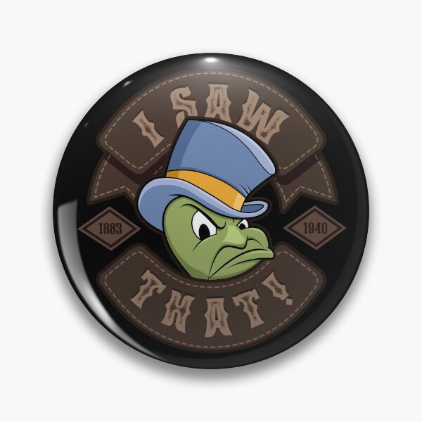 Item preview, Classic Jiminy I SAW THAT! Biker Patch designed and sold by Cartoon Capo's Emporium.