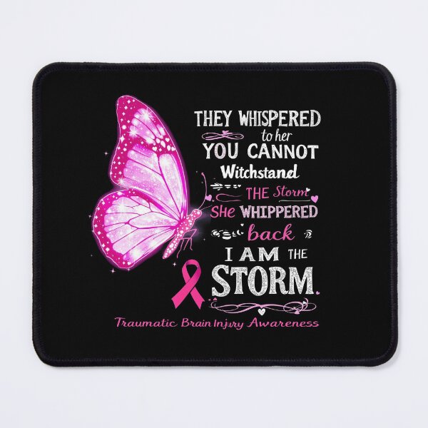 Item preview, She Whispered Back I Am The Storm Traumatic Brain Injury Awareness Butterfly designed and sold by queenzoid.