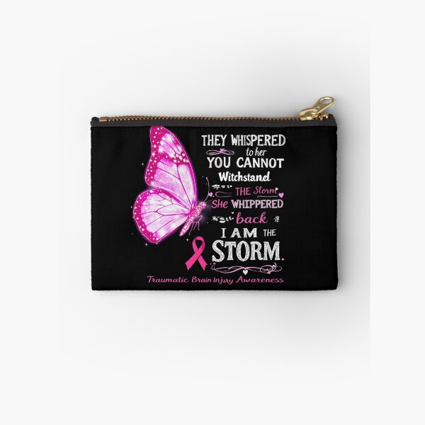Item preview, She Whispered Back I Am The Storm Traumatic Brain Injury Awareness Butterfly designed and sold by queenzoid.