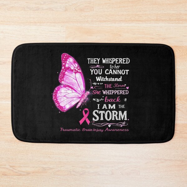 Item preview, She Whispered Back I Am The Storm Traumatic Brain Injury Awareness Butterfly designed and sold by queenzoid.