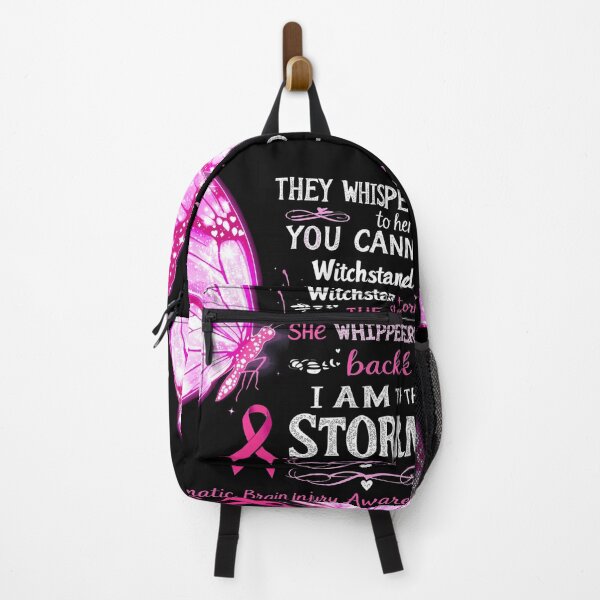 Item preview, She Whispered Back I Am The Storm Traumatic Brain Injury Awareness Butterfly designed and sold by queenzoid.
