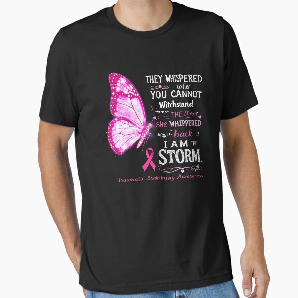 Item preview, She Whispered Back I Am The Storm Traumatic Brain Injury Awareness Butterfly designed and sold by queenzoid.