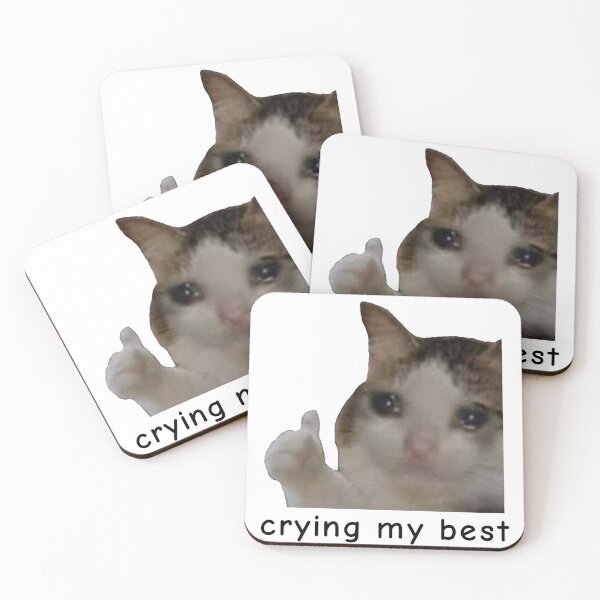 Item preview, Crying My Best - Meme Cat 2 designed and sold by aurora-borealis.