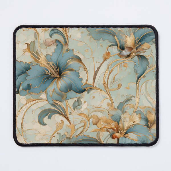 Item preview, Swirling vines and Iris floral designed and sold by Designbes.