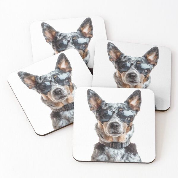 Item preview, Funny cool Australian Cattle Dog wearing sunglasses designed and sold by LazyOwlStore.