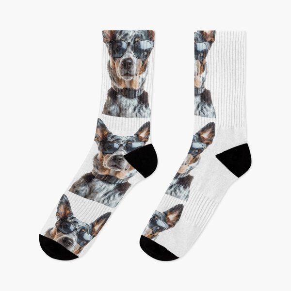 Item preview, Funny cool Australian Cattle Dog wearing sunglasses designed and sold by LazyOwlStore.