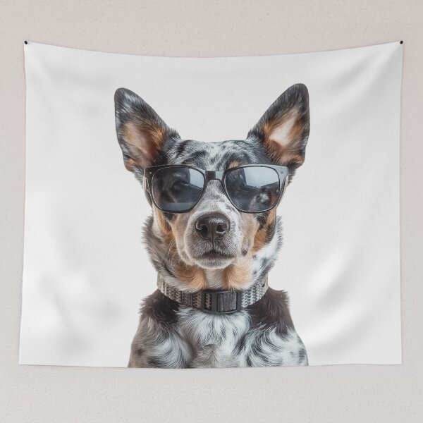 Item preview, Funny cool Australian Cattle Dog wearing sunglasses designed and sold by LazyOwlStore.