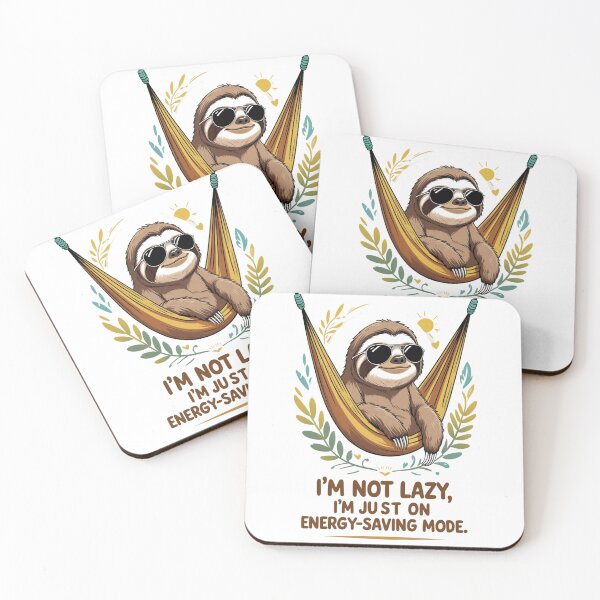 Item preview, I'm Not Lazy, I'm on Energy-Saving Mode – Funny Sloth Relaxing designed and sold by BaisaStudio.