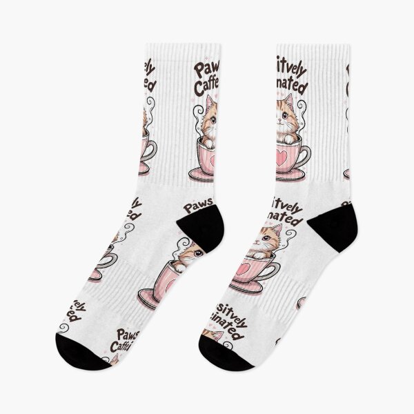 Item preview, Pawsitively Caffeinated – Cute Cat in a Coffee Cup designed and sold by BaisaStudio.