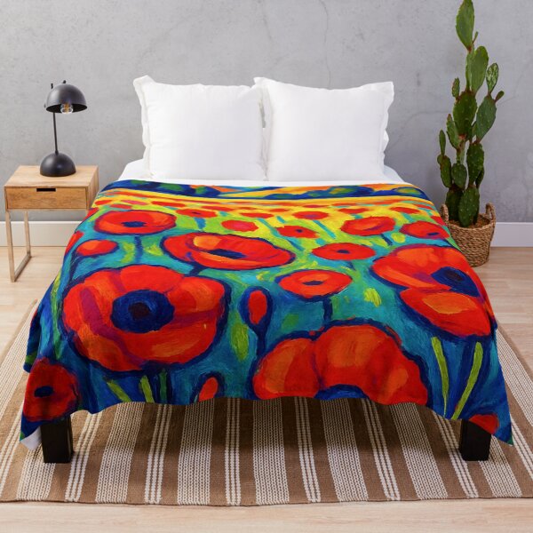 Item preview, Vibrant Poppy Field in Bloom Under a Colorful Sky designed and sold by ChrisButler.
