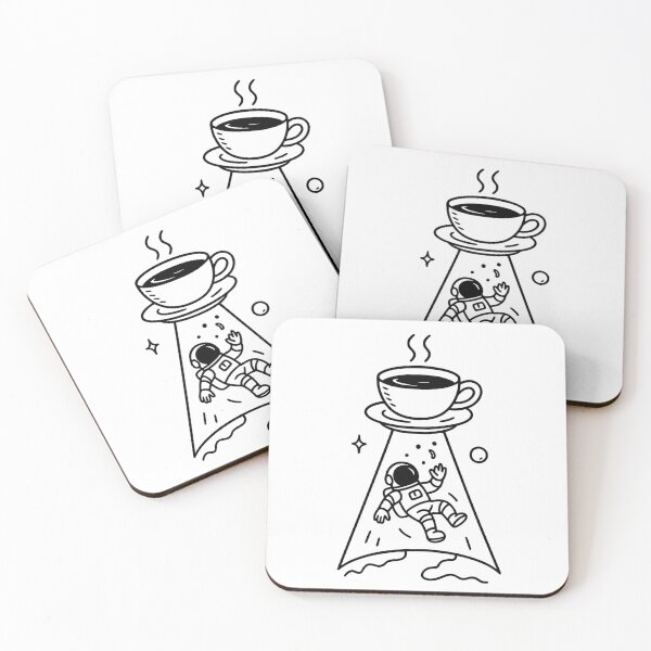 Item preview, Minimalist UFO Coffee Abduction designed and sold by Dago345.