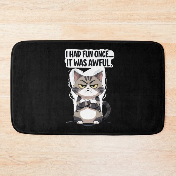 Item preview, Funny Sarcastic Grumpy Cat – I Had Fun Once… It Was Awful designed and sold by BaisaStudio.