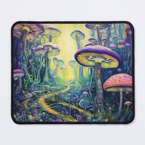 Item preview, Magical mushroom forest with bright colors designed and sold by No-No-Name.