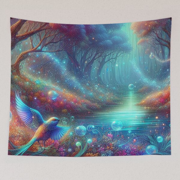 Item preview, Fantasy Bubble Land Bright Blue designed and sold by JillyJ05.