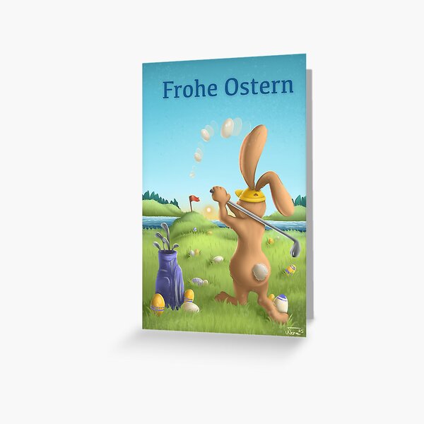 Item preview, Golfing Easter Bunny designed and sold by NoraasCanvas.