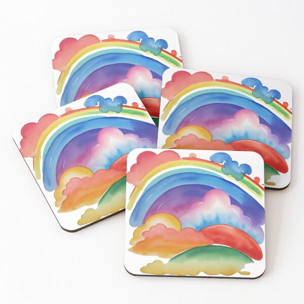 Item preview, Rainbow clouds designed and sold by MoxisWatercolor.