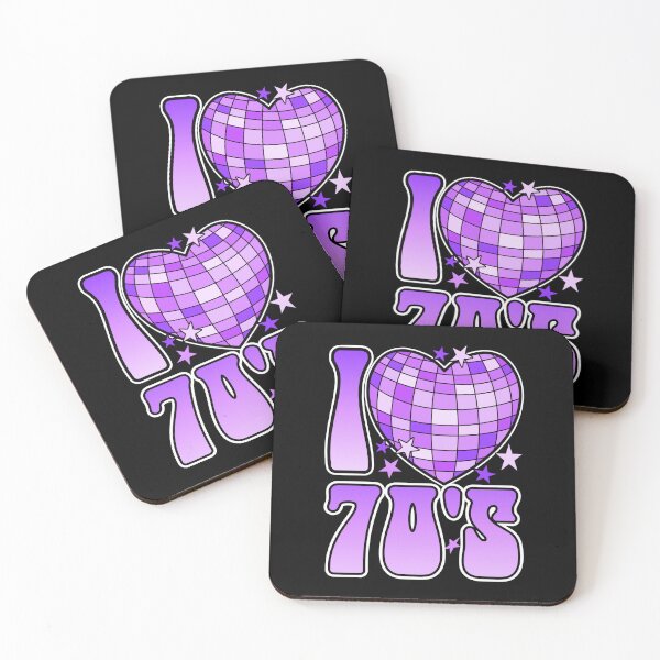 Item preview, I LOVE 70'S cool disco glam rock classic rock funky music lover design  designed and sold by Jt41.