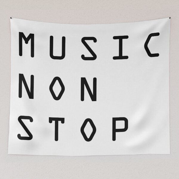 Item preview, Music Non Stop. Black Version designed and sold by parissiArt.