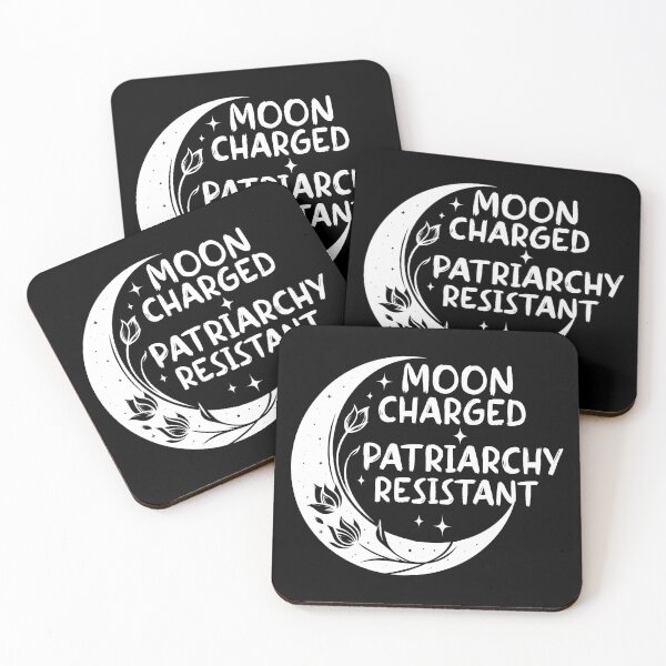 Item preview, Moon charged, patriarchy resistant designed and sold by Line2Rhyme.