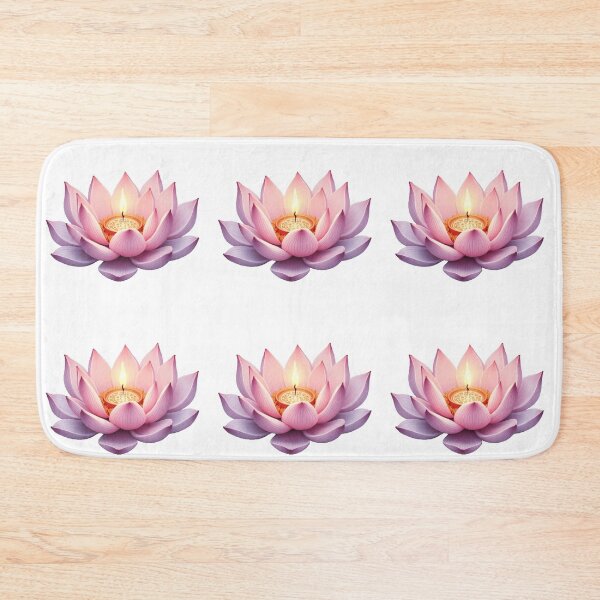 Item preview,  spiritual art,  beautiful lotus flower with glowing candle designed and sold by nicnacc.