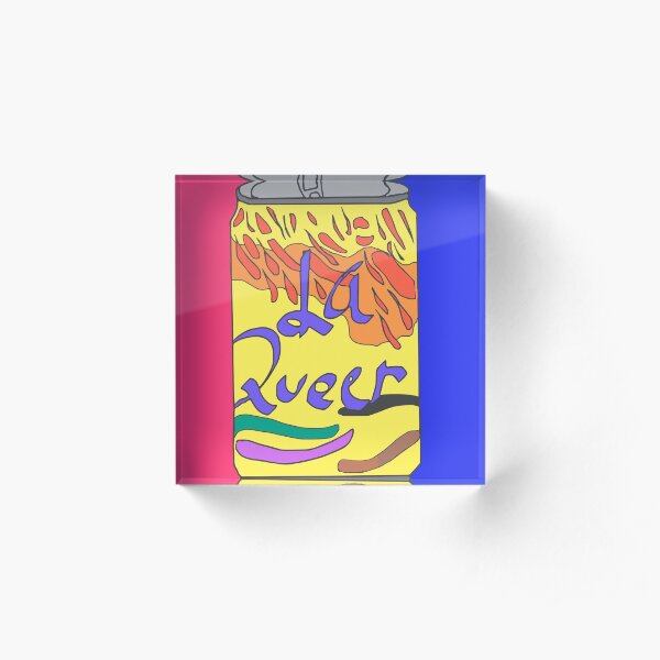 La Queer Bi Flag Acrylic Block