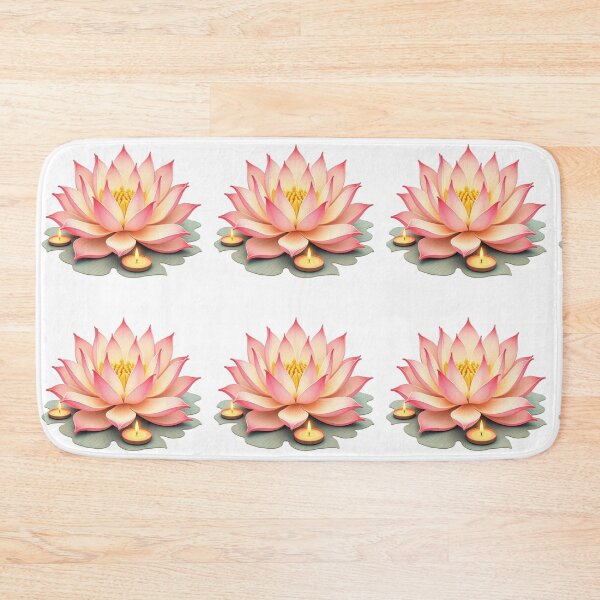 Item preview,  spiritual art,  stunning lotus flower with glowing candle designed and sold by nicnacc.