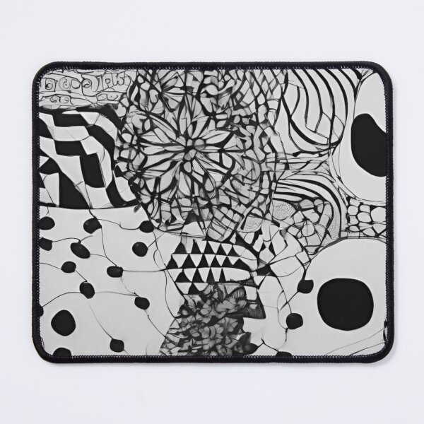 Item preview, Infinity of patterned shapes and black blobs designed and sold by Andrew White Art.