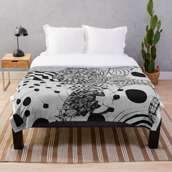 Item preview, Infinity of patterned shapes and black blobs designed and sold by Andrew White Art.