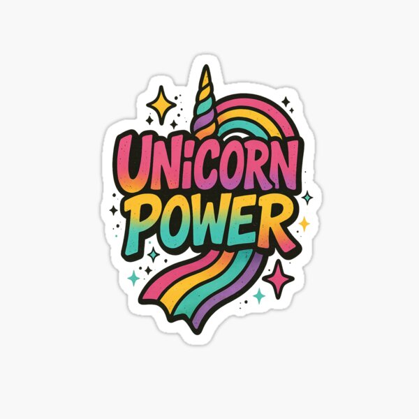 Item preview, Unicorn Power Graffiti Rainbow Design designed and sold by ilspiration.