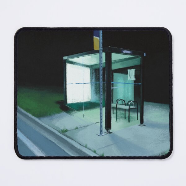 Item preview, Dark liminal bus stop designed and sold by sketchystraw.