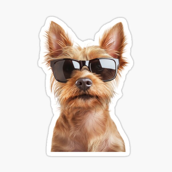 Item preview, Funny cool Australian Terrier Dog wearing sunglasses designed and sold by LazyOwlStore.