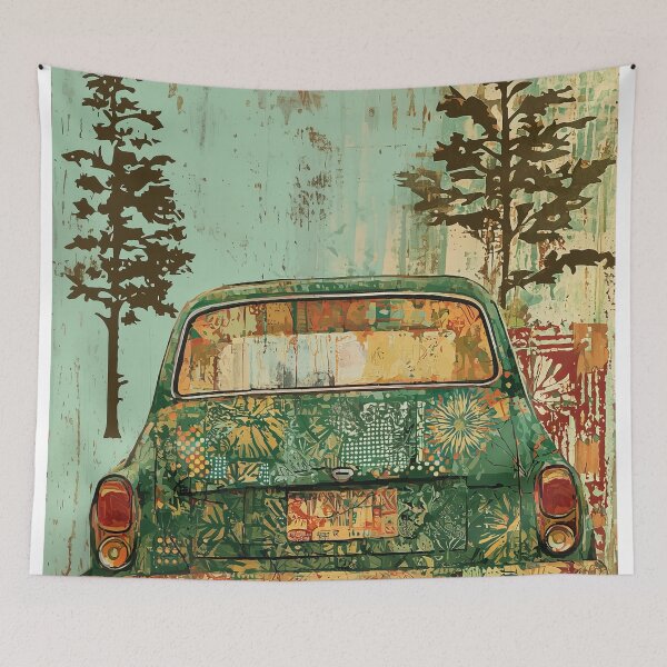 Item preview, 1761 Funky Vintage Car designed and sold by nikoart001.