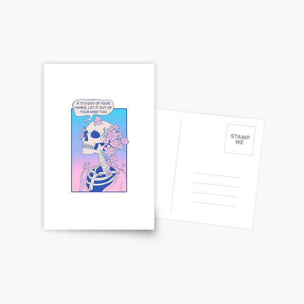 Item preview, Let It Go Skeleton Quote | Pastel Goth Calm Vibes designed and sold by Jess.a.creates.