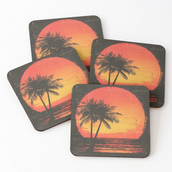 Item preview, Retro Palm Trees Sunset Vintage Tropical Beach Vibes designed and sold by AchaRat.