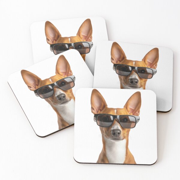Item preview, Funny cool Basenji Dog wearing sunglasses designed and sold by LazyOwlStore.