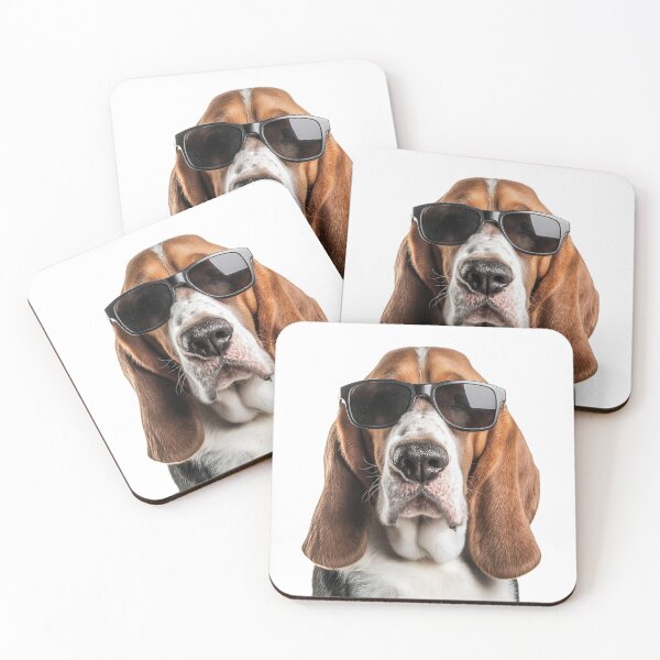 Item preview, Funny cool Basset Hound Dog wearing sunglasses designed and sold by LazyOwlStore.
