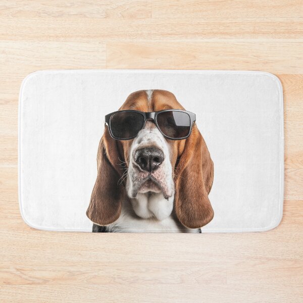 Item preview, Funny cool Basset Hound Dog wearing sunglasses designed and sold by LazyOwlStore.
