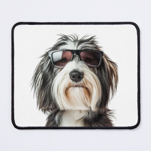 Item preview, Funny cool Bearded Collie Dog wearing sunglasses designed and sold by LazyOwlStore.