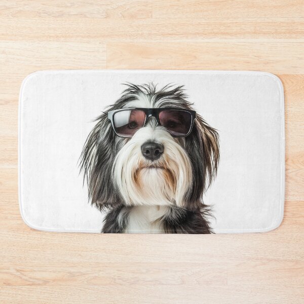 Item preview, Funny cool Bearded Collie Dog wearing sunglasses designed and sold by LazyOwlStore.