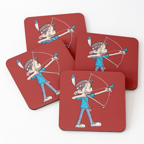 Item preview, boy in an Indian costume shoots with a bow and arrow designed and sold by duxpavlic.